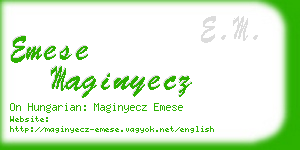 emese maginyecz business card